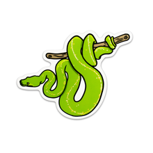 Green Tree Python Sticker